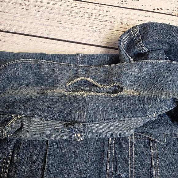 Hercules Vintage Union Made Denim Chore Coat Unlined Workwear Mens Large Thrash - Picture 11 of 12